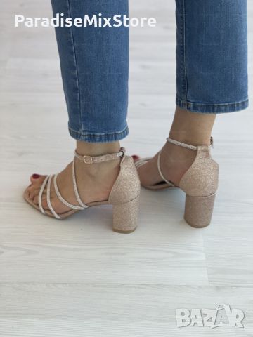 Официално-ежедневни дамски сандали с елегантни извивки и бляскави детайли 36-41, снимка 3 - Дамски елегантни обувки - 45483901