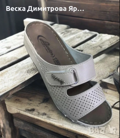 Луксозни дамски кожени чехли различни модели, снимка 18 - Чехли - 51312175