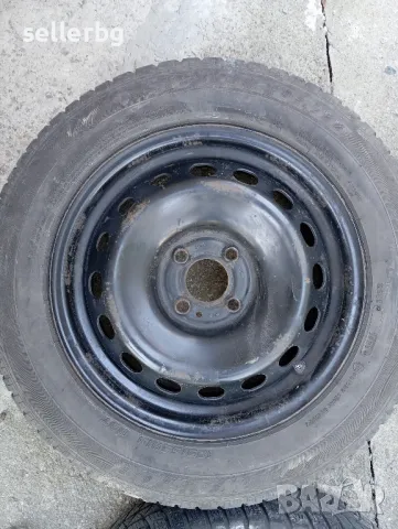 4 джанти с нови гуми за дачия рено нисан 4х100, ЦО 60.1 6Jx15, ET40, снимка 3 - Гуми и джанти - 50059862