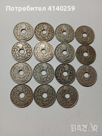 ФРАНЦИЯ МОНЕТА ЛОТ 25 САНТИМА 1918-1920 Г , снимка 2 - Нумизматика и бонистика - 53240379