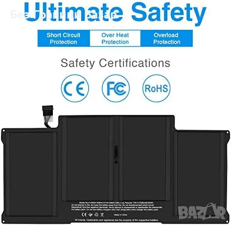 Нова A1405 Батерия за лаптоп MacBook Air 13" A1466 A1369 2010–2017, 55Wh, снимка 4 - Части за лаптопи - 49684124