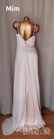 Италианска официална ,дълга,розова рокля , снимка 11 - Рокли - 51601198