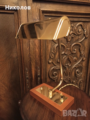Месингова лампа за бюро, снимка 7 - Антикварни и старинни предмети - 52573341