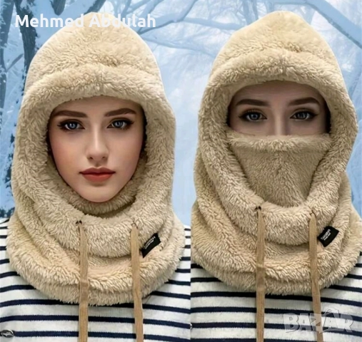 Дамски зимни плюшени топли шапки , снимка 4 - Шапки - 51969958