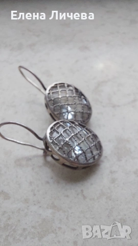 Сребърни обеци с циркони , снимка 2 - Обеци - 53596445