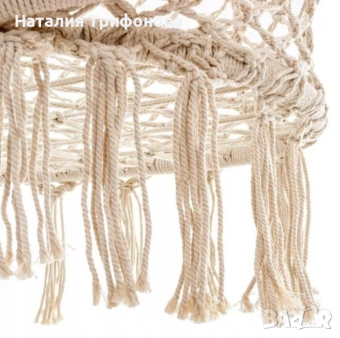 Двойна бежова градинска люлка за двама с възглавници, снимка 4 - Градински мебели, декорация  - 54182366