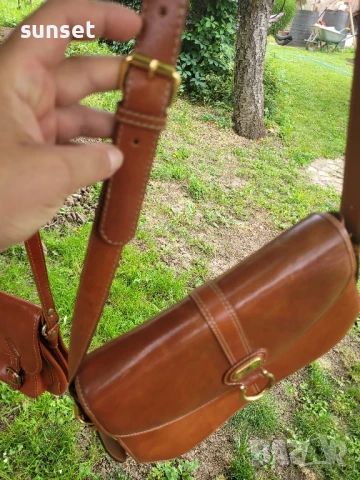 Dickens collection ЕСТЕСТВЕНА кожа кафява чанта (250$ в интернет), снимка 13 - Чанти - 50611484