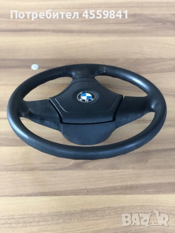 Кожен спортен волан BMW E46 + Въздушна възглавница Airbag нуждае се от претапициране, снимка 3 - Части - 53624547
