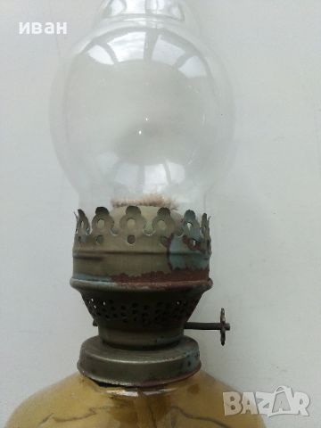 Стара газена лампа, комплект със стъклото., снимка 4 - Антикварни и старинни предмети - 45885787
