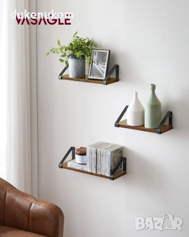 Комплект от 3 броя Плаващи стенни рафтове, 30/ 35/40 см, снимка 2 - Етажерки - 53227732