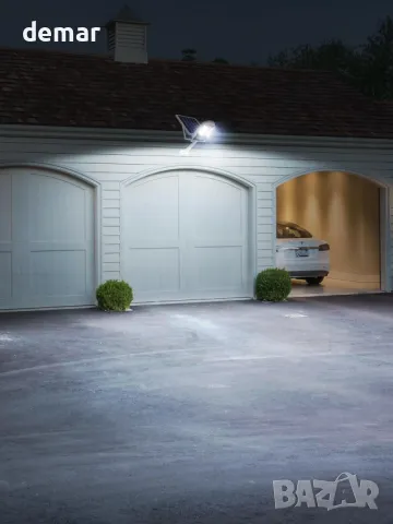 intelamp соларна улична LED лампа, 3000 лумена, 6500К, с 2 сензора за движение, дистанционно, снимка 8 - Соларни лампи - 49688685