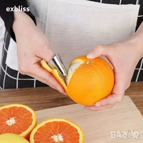 Стоманен протектор за пръстите за белене на плодове и зеленчуци, снимка 7 - Аксесоари за кухня - 50760865