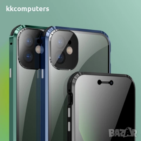 Apple iPhone 12 View Window/ Magnetic Metal Frame Калъф и Протектор, снимка 6 - Калъфи, кейсове - 51121799