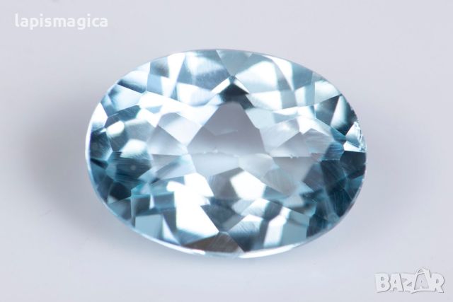 Син топаз 1.39ct 8x6mm овална шлифовка №3, снимка 1 - Други - 46379342