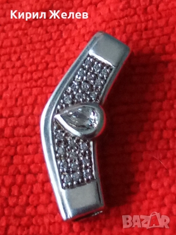 CANISA 925 ШАРМАНТЕН СКЪПОЦЕНЕН СРЕБЪРЕН ПЕНДАНТ РОДИРАНО СРЕБРО 925 с ПРЕКРАСНИ ЦИРКОНИ 60351, снимка 12 - Колиета, медальони, синджири - 50340575