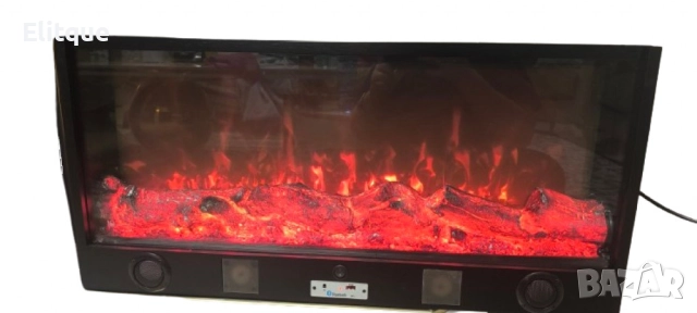 Електрическа камина с Bluetooth и реалистичен пламъчен ефект, снимка 4 - Друга електроника - 52714247