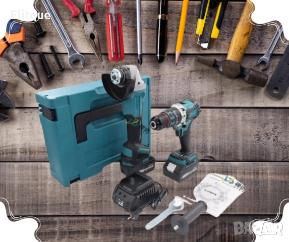 Комплект 2в1 акумулаторен ъглошлайф и винтоверт 36V 8Ah, снимка 6 - Друга електроника - 52852508