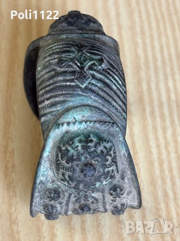 Възрожденска гривна рогатка, снимка 4 - Антикварни и старинни предмети - 50726035