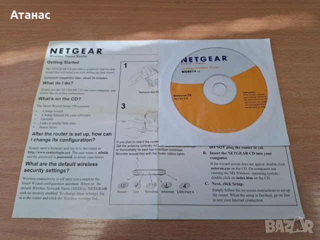 NETGEAR WGR614 v6, снимка 6 - Рутери - 53809584
