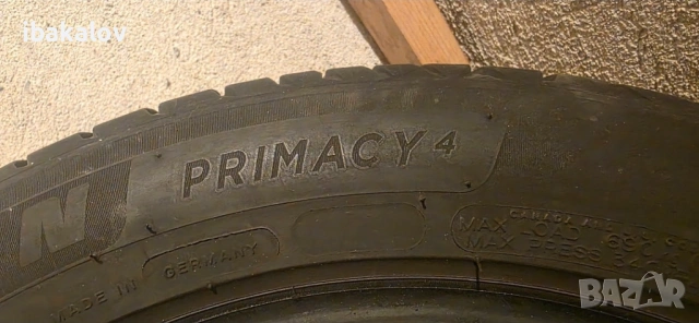 205х55х17 Michelin Primacy 4, летни, снимка 5 - Гуми и джанти - 53406618