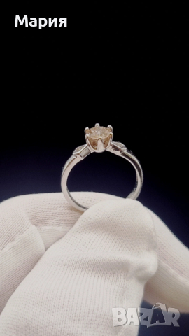 ЗЛАТЕН ПРЪСТЕН С ДИАМАНТ , снимка 3 - Пръстени - 53209462