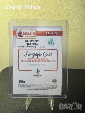 Geovany Quenda RC Auto /199 – Topps Merlin UEFA 2024/25 Rookie Autograph, снимка 3 - Колекции - 53844205