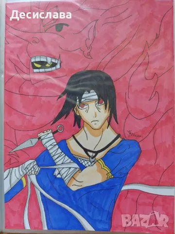 Рисунка аниме Наруто Итачи Itachi Naruto anime, снимка 1 - Картини - 46872116