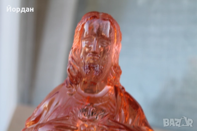 Стъклена фигура на ''Иисус Христос'' , снимка 2 - Антикварни и старинни предмети - 51795956