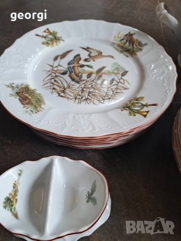 чешки ловен порцеланов сервиз Bernadotte Bohemia , снимка 3 - Сервизи - 54213343