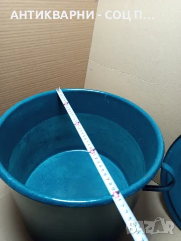 Соц Стара Емайлирана Голяма Тенджера Казан 35лт., снимка 11 - Антикварни и старинни предмети - 49667644