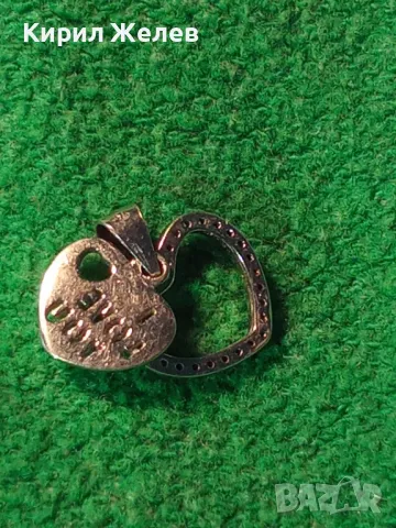 I LOVE YOU НЕЖЕН ЛЮБОВЕН СРЕБЪРЕН МЕДАЛЬОН СЪРЧИЦЕ РОДИРАНО СРЕБРО 925 с ИСКРЯЩИ ЦИРКОНИ 41302, снимка 13 - Колиета, медальони, синджири - 48952367