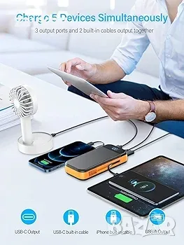 Power Bank, 32000mAh преносимо зарядно устройство за телефон 20W, снимка 6 - Друга електроника - 47842113