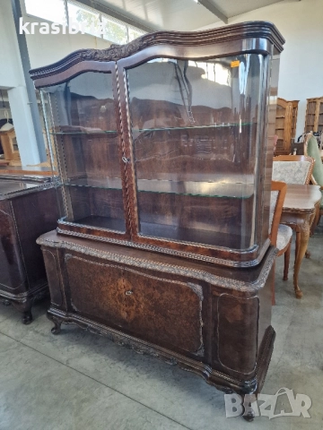 Масивна Барокова Витрина-Внос От Германия , снимка 2 - Секции и витрини - 52232770
