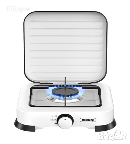 Газов единичен котлон с капак Rosberg, 30mbar\2.2kWh, снимка 2 - Котлони - 52860776