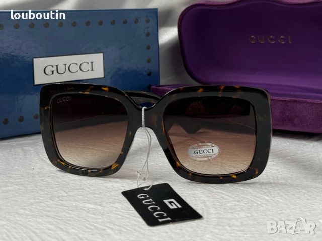 GUCCI GG0141 с лого дамски слънчеви очила УВ 400 правоъгълни квадратни , снимка 6 - Слънчеви и диоптрични очила - 45163882