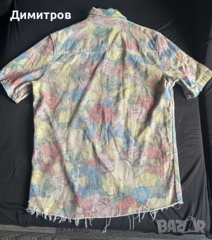 Zara Floral Short Sleeve Polo, снимка 3 - Ризи - 46716229