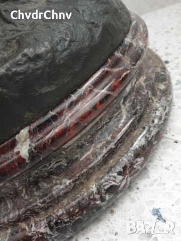 77см-43кг Moreau статуетка-композиция/голяма стара френска скулптура/фигура на ловец с кучета-хрътки, снимка 16 - Статуетки - 53483466