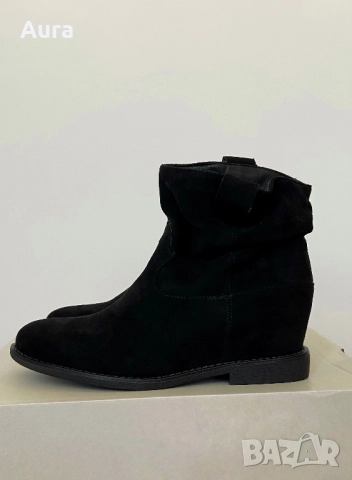  hidden heel suede ankle boots