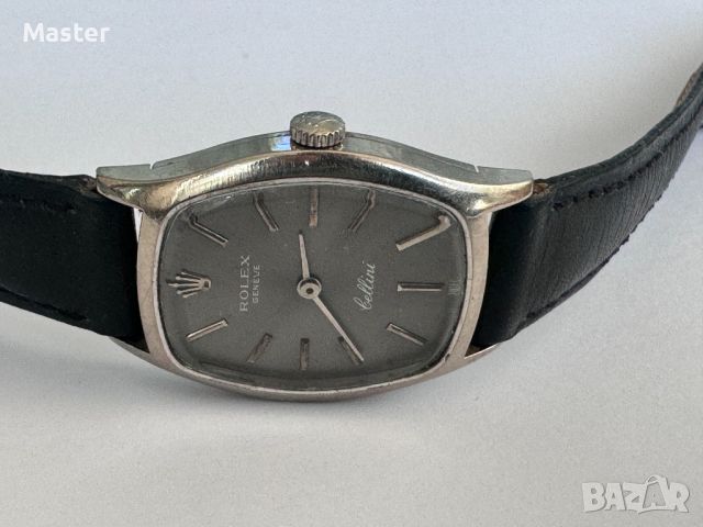 Златен 18к ROLEX Cellini механичен Дамски часовник сив циферблат, снимка 3 - Дамски - 46217352