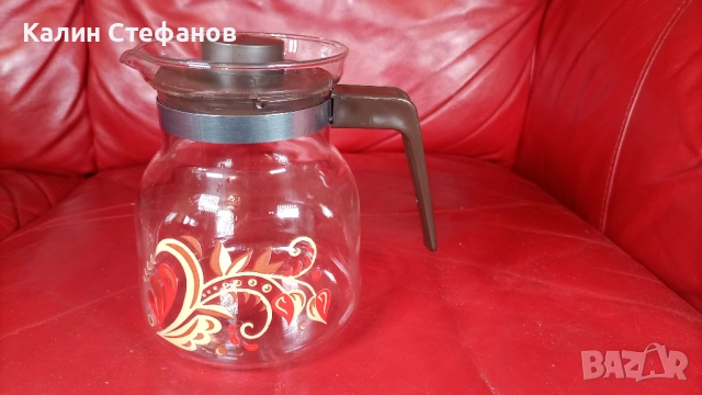 Комплект за чай, руски тънкостенни стакани и кана, снимка 7 - Чаши - 53698377