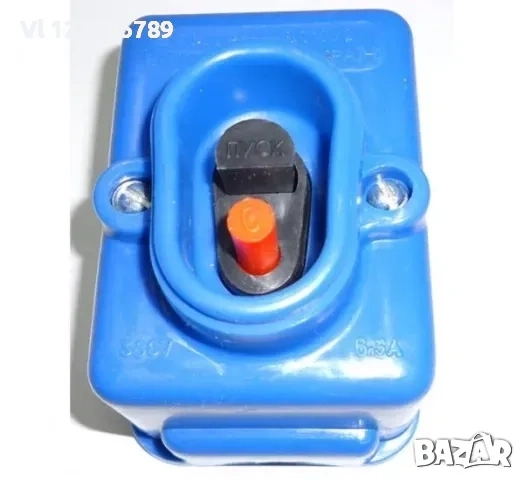 Пускател за ел двигател, ключ РИГА с 2 пуск-стоп бутона ПНВС10У2 380V 6,3A