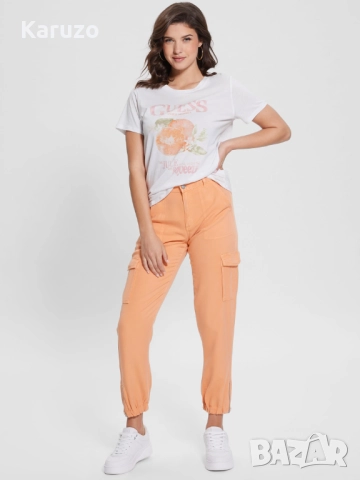 НОВА  НАМАЛЕНА Тениска Guess с принт, размер S, снимка 4 - Тениски - 52077421