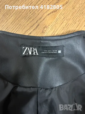 Дамско кожено яке Zara, снимка 4 - Якета - 48732288