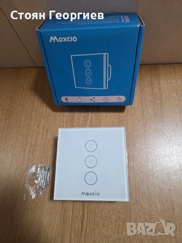 Превключвател за щори Maxcio WF-CS01, Wi-Fi 2.4GHz, гласово управление Alexa и Google Home