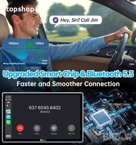 7” уредба за кола Тъч скрийн MP3 Предна и задна камера 64GB, Bluetooth Apple/Android. GPS Навигация, снимка 4 - Аксесоари и консумативи - 50501186