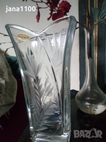 Кристална ваза Арт Деко , снимка 4 - Вази - 44957989