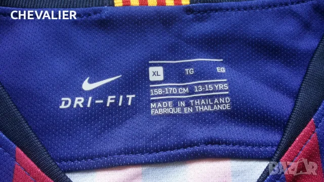 NIKE FC BARCELONA Kids Football T-Shirt Размер 13-15 г / 158-170 см детска футболна тениска 6-66, снимка 11 - Детски тениски и потници - 49493521