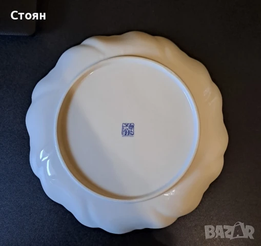 Японска Ръчно Рисувана Чиния От Порцелан-антика, снимка 4 - Антикварни и старинни предмети - 50819335