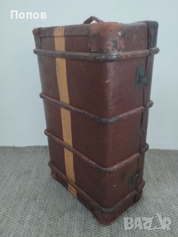Английски винтидж пътнически сандък, снимка 2 - Антикварни и старинни предмети - 45687543
