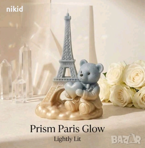 3d Мече със сърце до Айфелова кула силиконов молд форма фондан шоколад смола гипс свещ декор, снимка 4 - Форми - 53967586